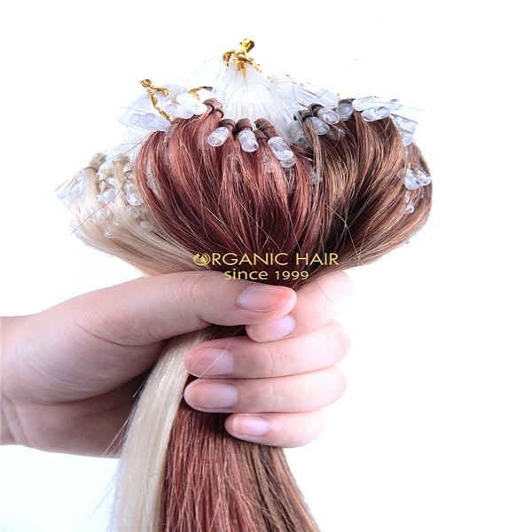 Micro ring loop hair extension 100 remy hair from Qingdao, China GT07